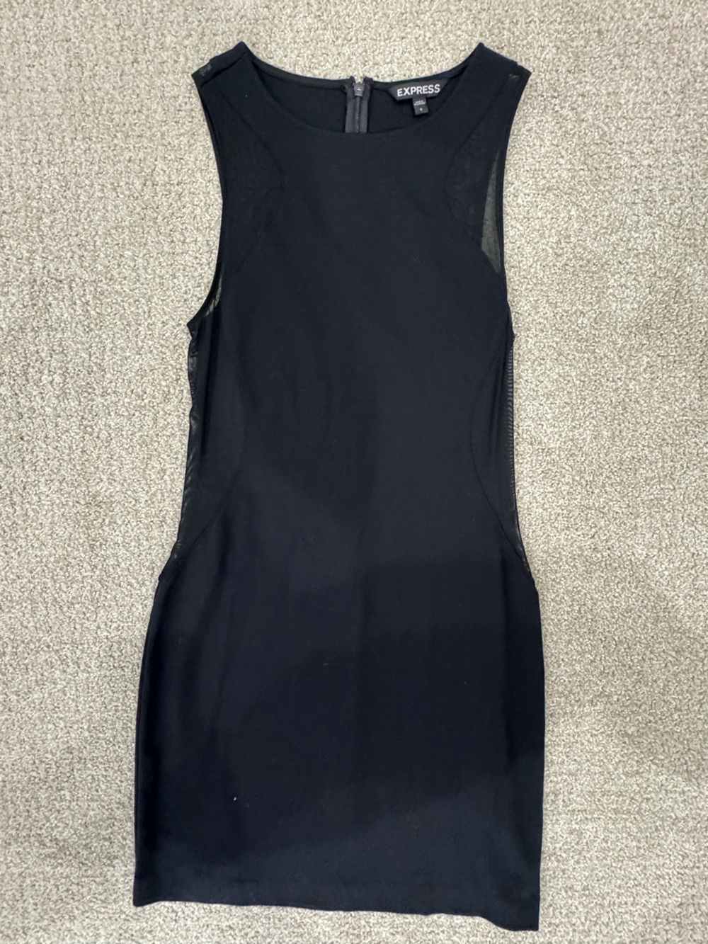 Express Black Sheath Dress with Mesh Panels Size 8